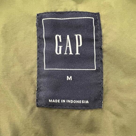 Gap Cinch Waist Utility Field Jacket Pockets Water Resistant Khaki size Medium - Picture 4 of 13